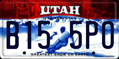 UT license plate B155PO