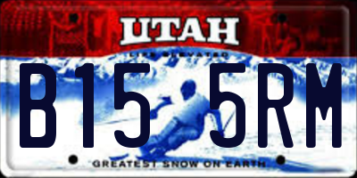 UT license plate B155RM