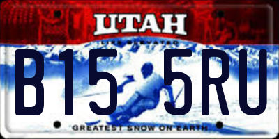 UT license plate B155RU