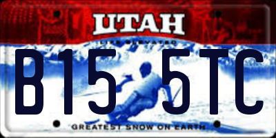 UT license plate B155TC