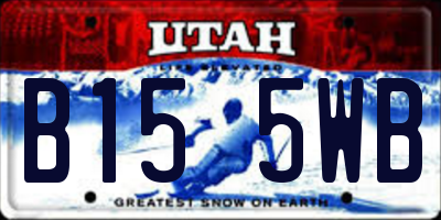 UT license plate B155WB