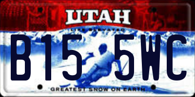 UT license plate B155WC