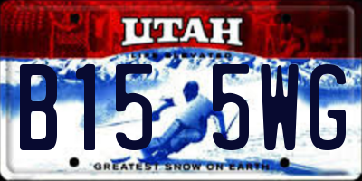 UT license plate B155WG