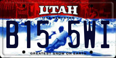 UT license plate B155WI