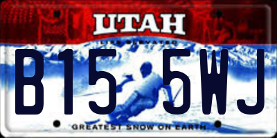 UT license plate B155WJ