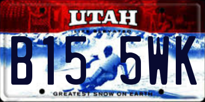 UT license plate B155WK