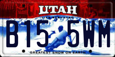 UT license plate B155WM