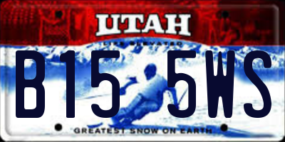 UT license plate B155WS