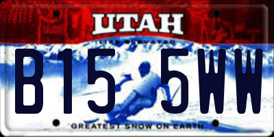 UT license plate B155WW