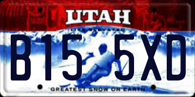 UT license plate B155XD