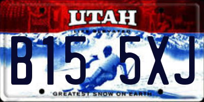 UT license plate B155XJ