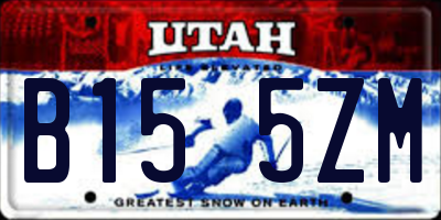 UT license plate B155ZM