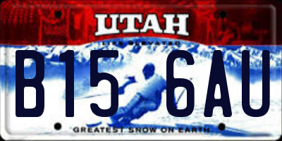 UT license plate B156AU