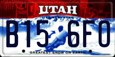 UT license plate B156FO