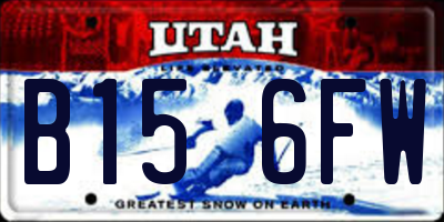 UT license plate B156FW