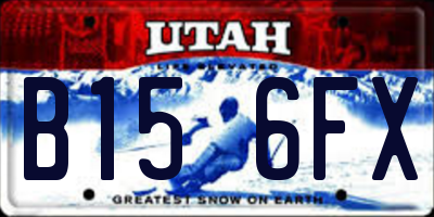 UT license plate B156FX