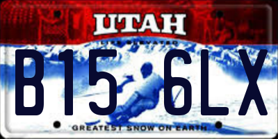 UT license plate B156LX