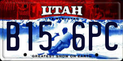 UT license plate B156PC
