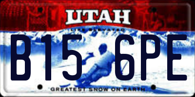 UT license plate B156PE