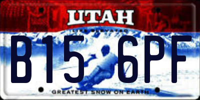 UT license plate B156PF