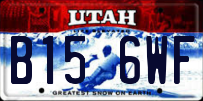 UT license plate B156WF