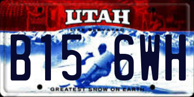 UT license plate B156WH