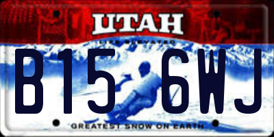 UT license plate B156WJ
