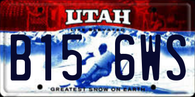 UT license plate B156WS