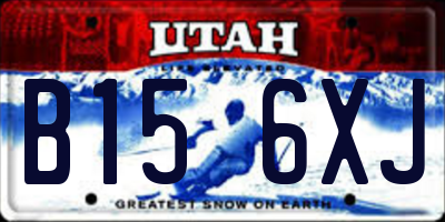 UT license plate B156XJ