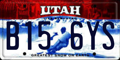 UT license plate B156YS