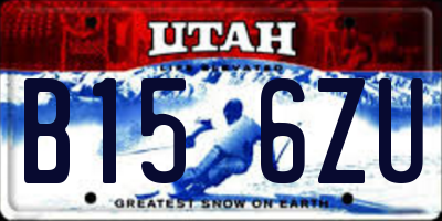 UT license plate B156ZU