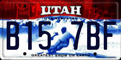 UT license plate B157BF