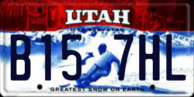 UT license plate B157HL