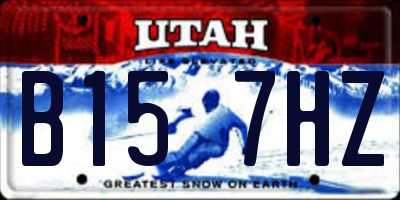 UT license plate B157HZ
