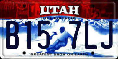 UT license plate B157LJ