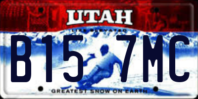 UT license plate B157MC