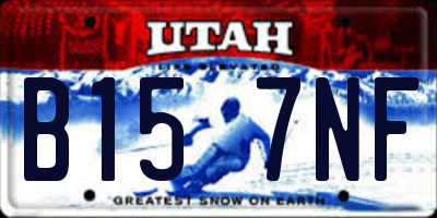 UT license plate B157NF