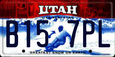 UT license plate B157PL