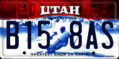 UT license plate B158AS