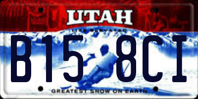 UT license plate B158CI