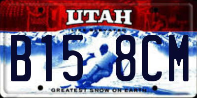 UT license plate B158CM