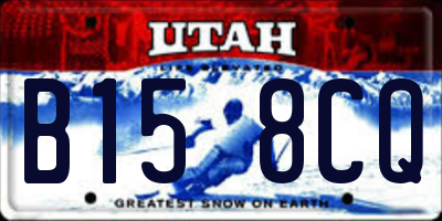 UT license plate B158CQ