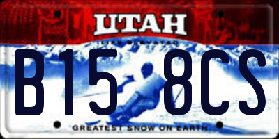 UT license plate B158CS
