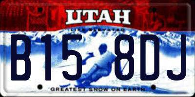 UT license plate B158DJ