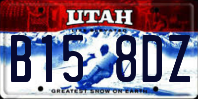 UT license plate B158DZ