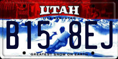 UT license plate B158EJ