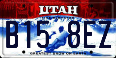 UT license plate B158EZ