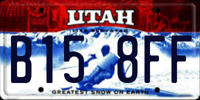 UT license plate B158FF