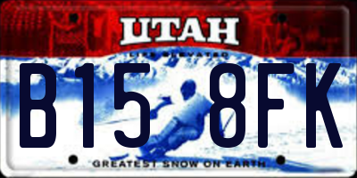UT license plate B158FK