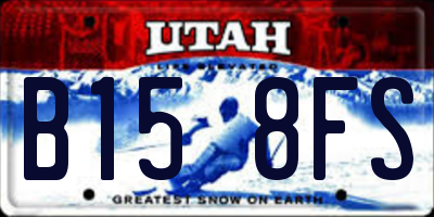 UT license plate B158FS